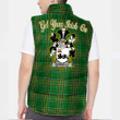 Ireland Kennelly or O Kineally Irish Family Crest Padded Vest Jacket - Irish National Tartan A7