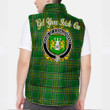 Ireland House of O SHAUGNESSY Irish Family Crest Padded Vest Jacket - Irish National Tartan A7