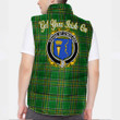 Ireland House of O MOLONY Irish Family Crest Padded Vest Jacket - Irish National Tartan A7