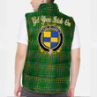 Ireland House of CUSACK Irish Family Crest Padded Vest Jacket - Irish National Tartan A7
