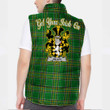 Ireland Jolley or Jolly Irish Family Crest Padded Vest Jacket - Irish National Tartan A7