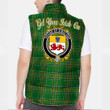 Ireland House of O BOLAND Irish Family Crest Padded Vest Jacket - Irish National Tartan A7