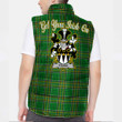 Ireland Young Irish Family Crest Padded Vest Jacket - Irish National Tartan A7