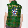 Ireland Nowland Irish Family Crest Padded Vest Jacket - Irish National Tartan A7
