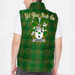 Ireland Sharkey or O Sharkey Irish Family Crest Padded Vest Jacket - Irish National Tartan A7