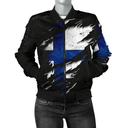 Finland In Me Women's Bomber Jacket - Special Grunge Style A31