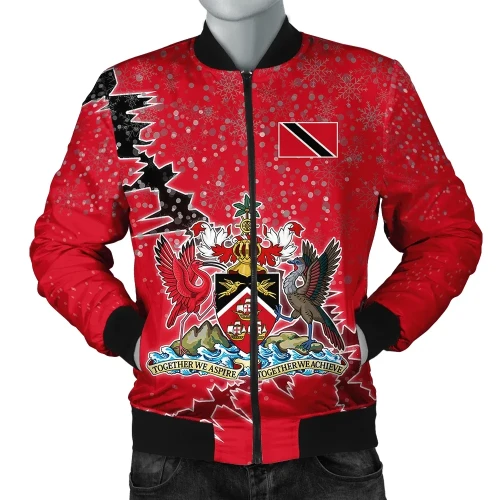 Trinidad and Tobago Christmas Coat Of Arms Men Bomber Jacket  X Style J78