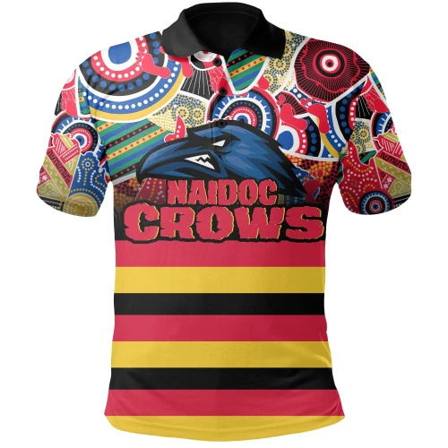 (Custom Personalised) Adelaide Naidoc Week Polo Shirt Crows Aboriginal Special Style A7