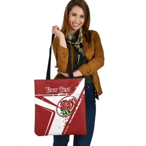 (Custom Text) England Rugby Personalised Tote Bags - England Rugby - BN23