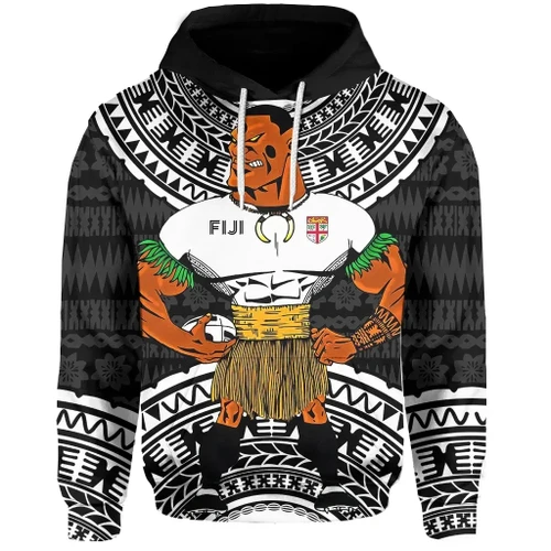 Fiji Hoodie Fiji Tapa Rugby A7
