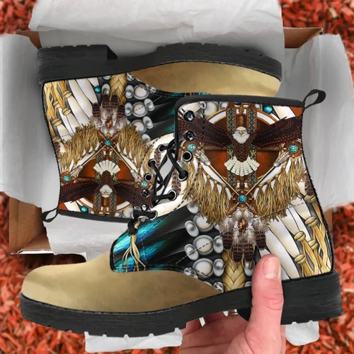 Native American Leather Boots Mandala 2Nd K7