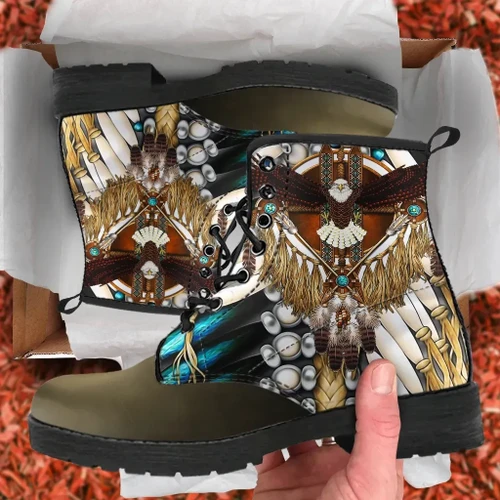 Native American Leather Boots Mandala 1St K7