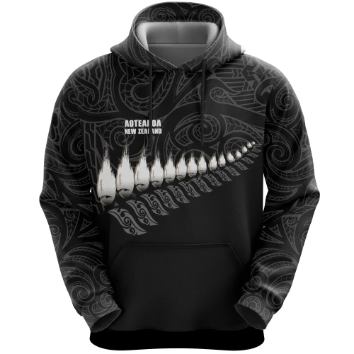 New Zealand Hoodie Rugby Silver Fern A11