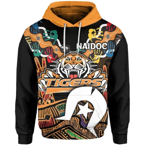 (Custom Personalised)  Naidoc Wests Tigers Hoodie Torres Strait Islander A7
