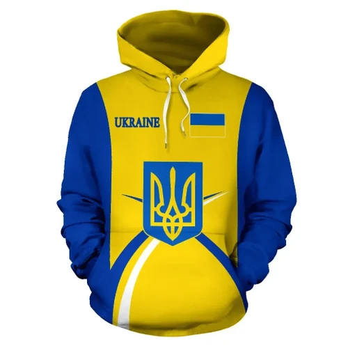 Ukraine Hoodie Coat Of Arms - Sports Style Th5