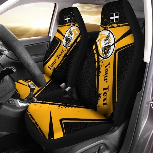 (Custom Text) Cornwall Rugby Personalised Car Seat Covers - Cornish Rugby - BN23