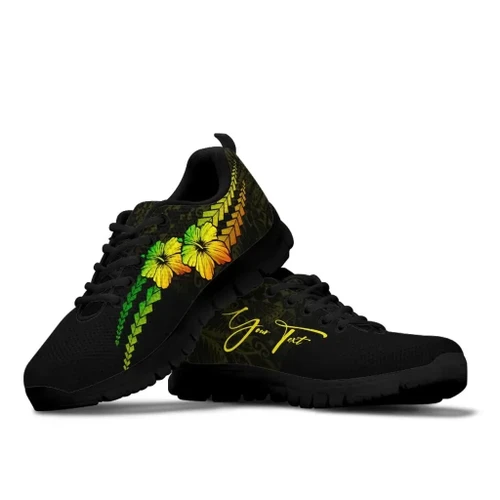 (Custom) Polynesian Sneakers Hibiscus Personal Signature Reggae A02