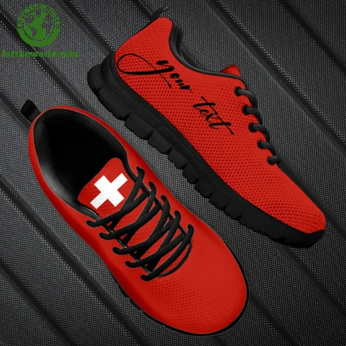 (Custom) Switzerland Sneakers Plus Symbol Color Flag Personalized Signature A18