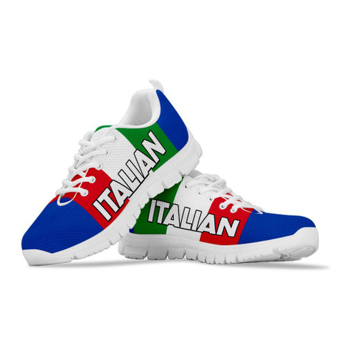 Italian Flag With Blue Jersey Sneakers A21