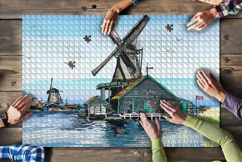 Netherlands Holland Windmill Jigsaw Puzzle K4