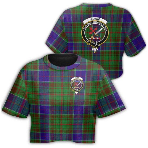 1sttheworld T-Shirt - Adam Clan Tartan Crest Croptop T-Shirt A7