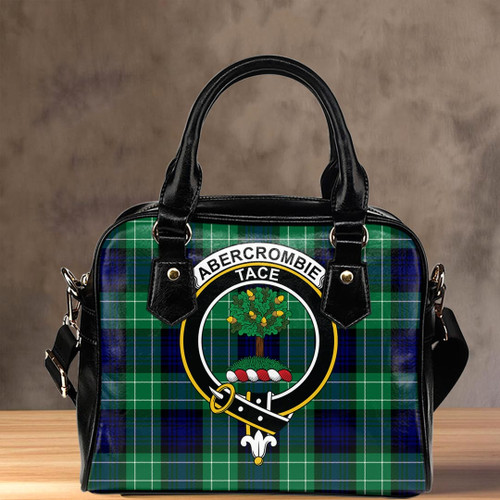 1sttheworld Bag - Abercrombie Clan Tartan Crest Shoulder HandBag A7