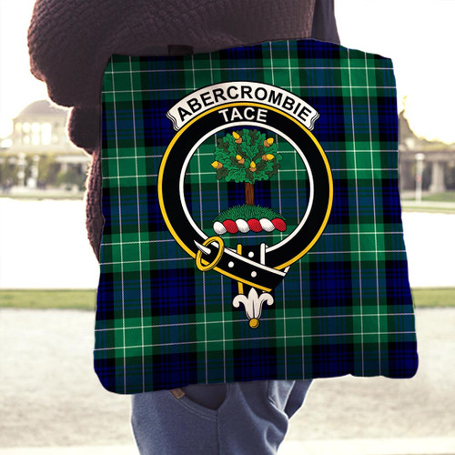1sttheworld Bag - Abercrombie Clan Tartan Crest Tote Bag A7