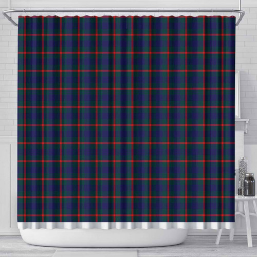 1sttheworld Shower Curtain - Agnew Modern Tartan Shower Curtain A7