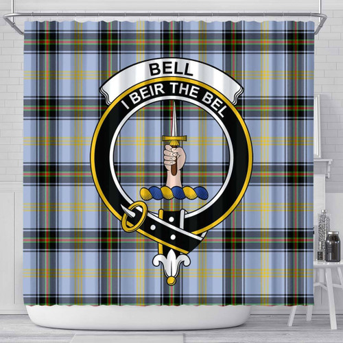 1sttheworld Shower Curtain - Bell of the Borders Clan Tartan Crest Shower Curtain A7