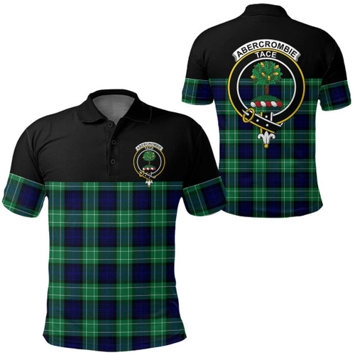 1sttheworld Clothing - Abercrombie Clan Tartan Crest Polo Shirt - Golf Shirt Special Version A7