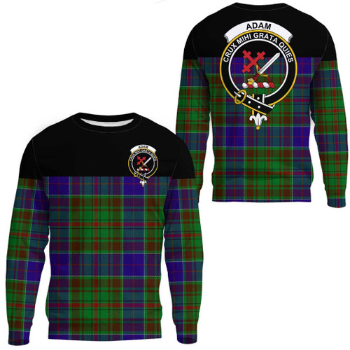 1sttheworld Clothing - Adam Clan Tartan Crest Sweatshirt Special Version A7