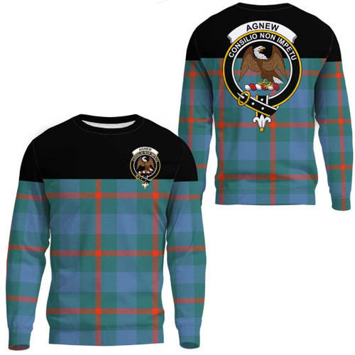 1sttheworld Clothing - Agnew Ancient Clan Tartan Crest Sweatshirt Special Version A7