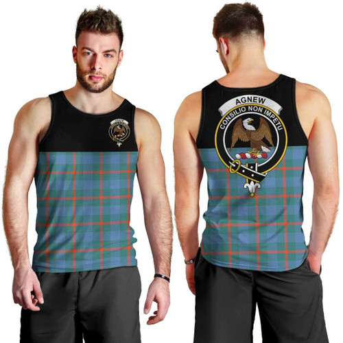1sttheworld Clothing - Agnew Ancient Clan Tartan Crest Tank Top - Special Version A7
