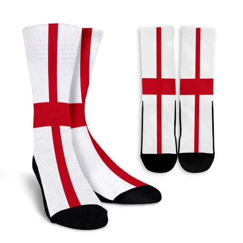 1sttheworld Sock - Flag of England Crew Sock A7