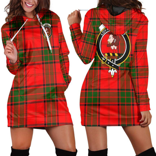 1sttheworld Hoodie Dress - Adair Clan Tartan Crest Hoodie Dress A7
