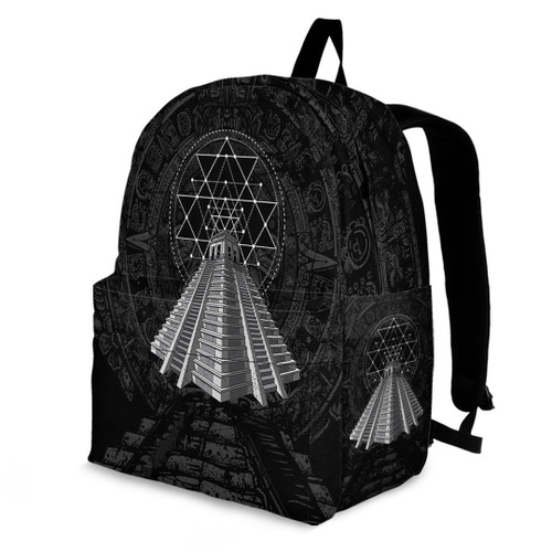 1sttheworld Backpack - Ancient Aztec Pyramid Backpack A7