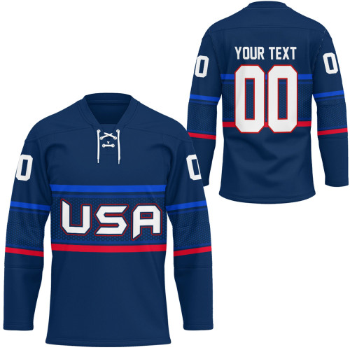 1sttheworld Clothing - (Custom) USA Team Hockey Jersey Style - Hockey Jersey A7