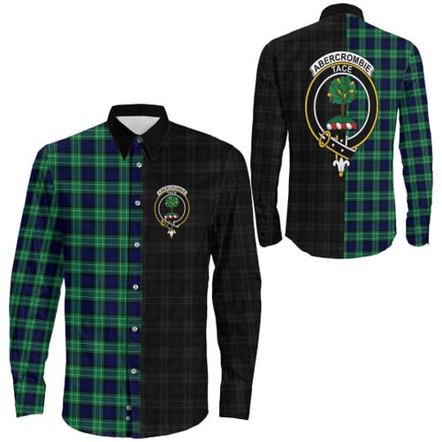 1sttheworld Clothing - Abercrombie Clan Tartan Crest Long Sleeve Button Shirt - The Half A7