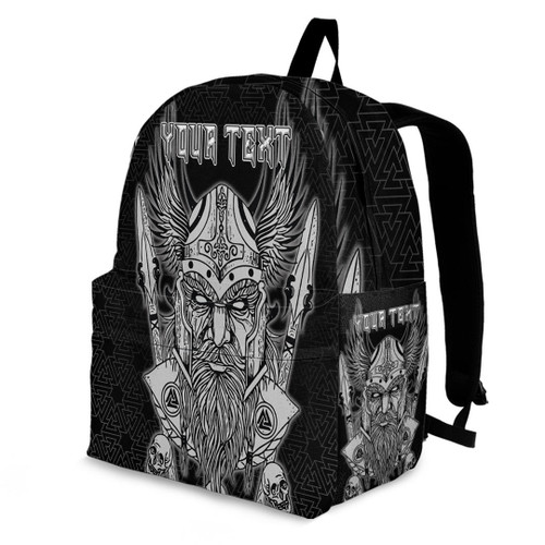 1sttheworld Backpack - (Custom) Odin And Wolf Viking Backpack A95