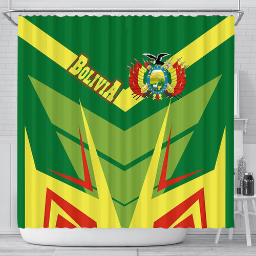 1sttheworld Shower Curtain - Bolivia Sporty Style Shower Curtain A35