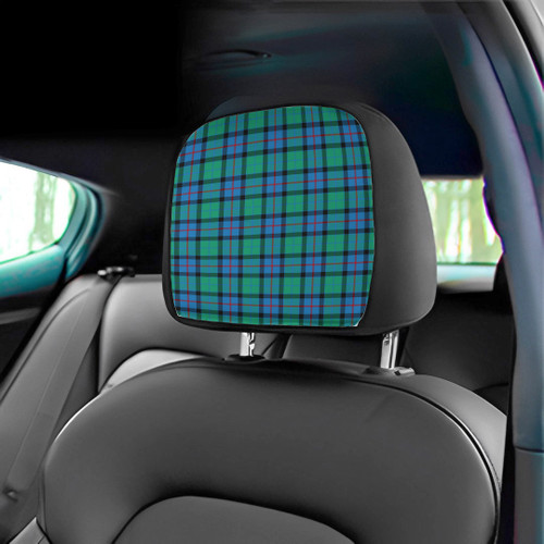 1sttheworld Automotive - Flower Of Scotland Tartan Headrest Covers A35