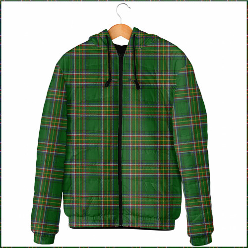 1sttheworld Clothing -  Irish American Tartan Hooded Padded Jacket A31