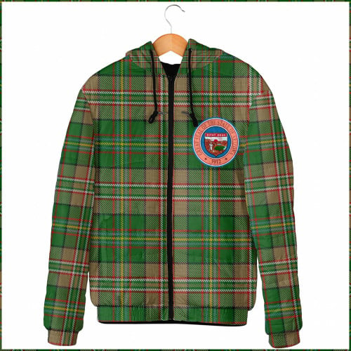 1sttheworld Clothing - Arizona State Tartan Hooded Padded Jacket A31