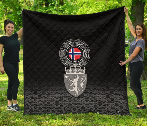 1sttheworld Premium Quilt - Norway Coat Of Arms A31