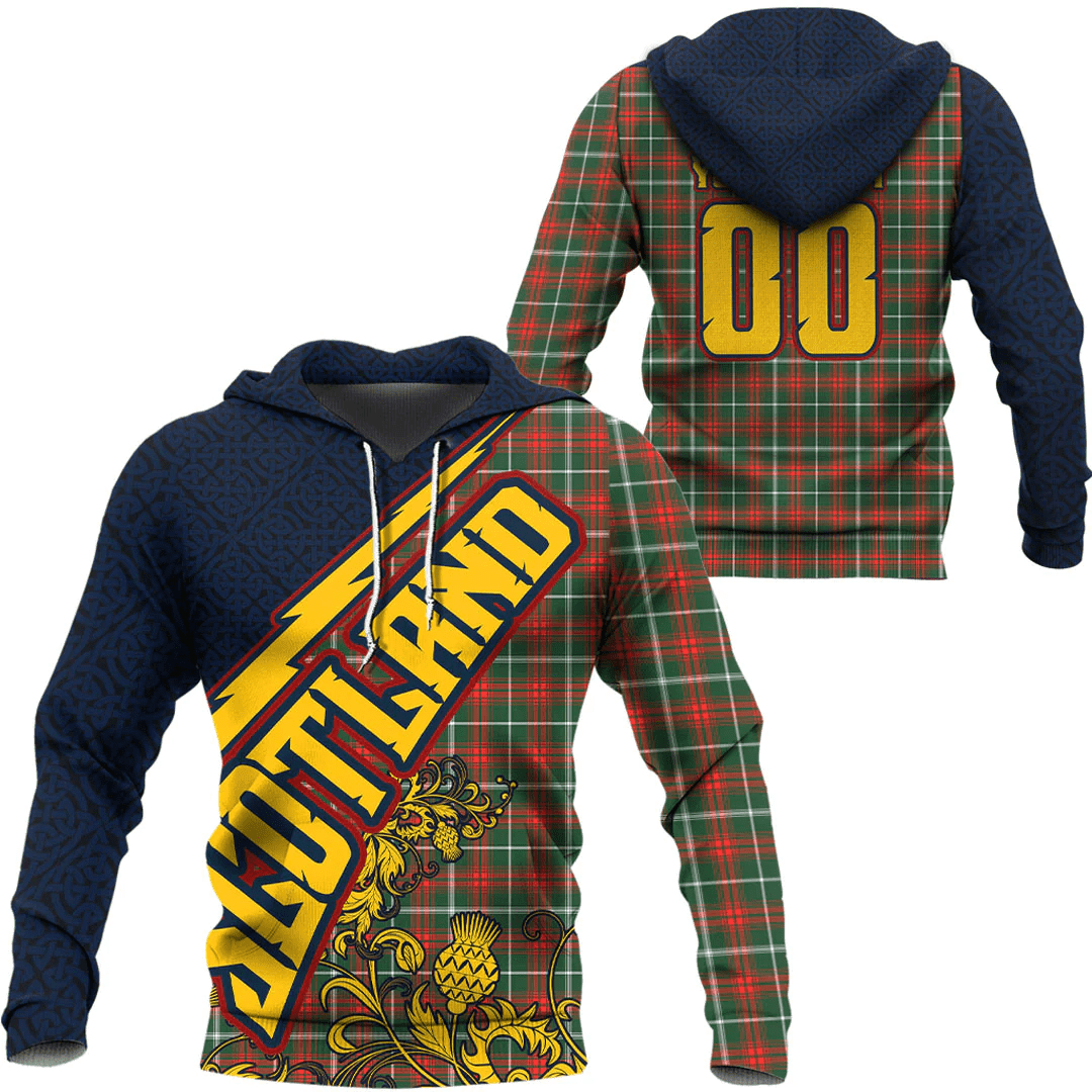 (Custom) 1sttheworld Clothing - Prince of Wales Tartan Hoodie Royal Thistle New Style A7