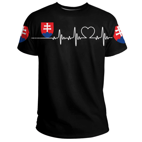 Slovakia T-Shirt Heartbeat (Women's/Men's) A7