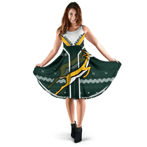 1sttheworld Dress - Rugby South Africa Women's Dress Springboks Forever Style K13