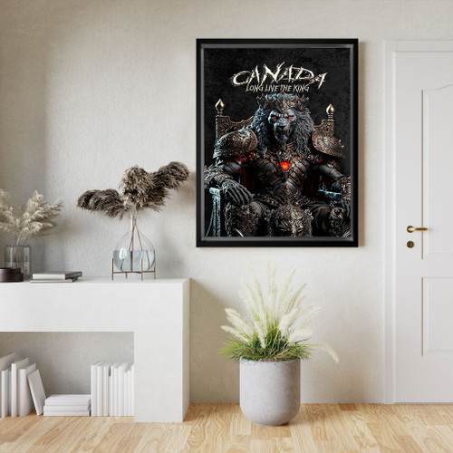 1sttheworld (Custom) Framed Wrapped Canvas - Canada Framed Wrapped Canvas - King Lion A7