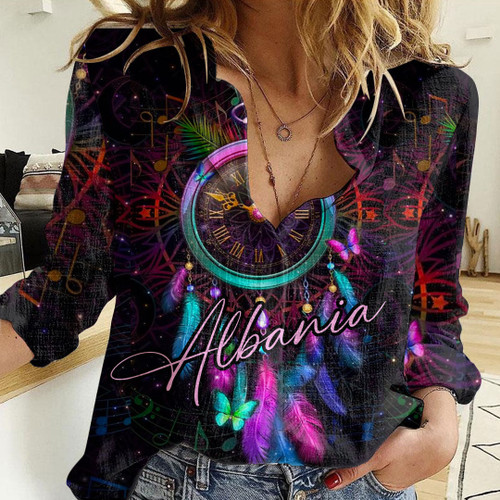 Albania Women's Casual Shirt - Charming Dreamcatcher (Personalized Custom) A7