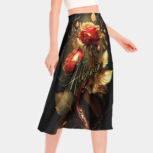 Albania Ladies Skirt - Luxury and Nobility Roses (Personalized Custom) A7